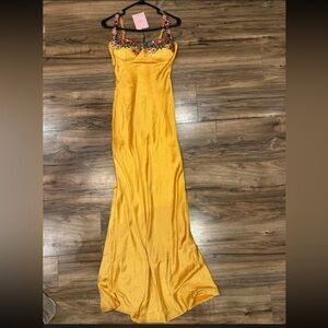 Hello Molly Strapless Yellow Dress